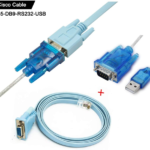 cisco console cable serial cable rj45 to db9 & rs232 to usb (2 in 1) for cisco device, stable, easy to operate, easy to login cisco system 1.8m+1m