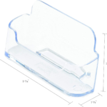 single pocket desktop business card holder clear