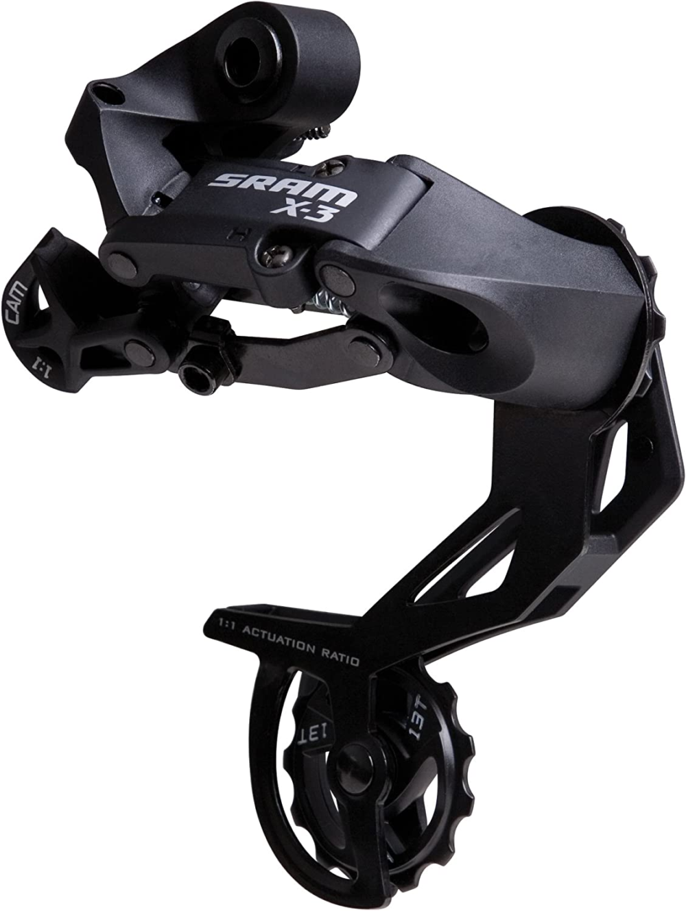 x3 rear derailleur 7 8 speed long cage, black