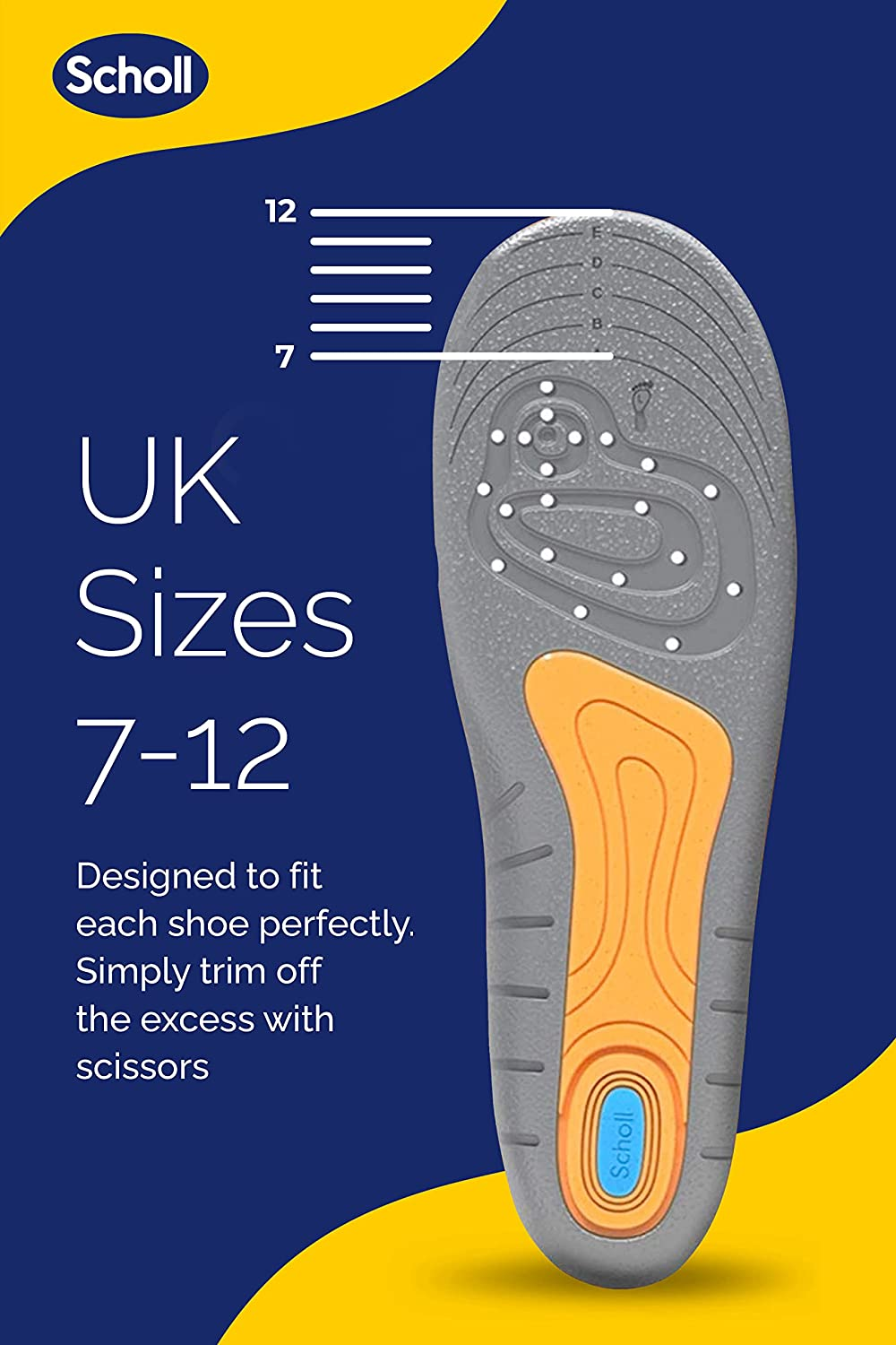 gel active work insoles for men