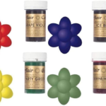 rainbow set of 6 food colour gel pastes. perfect for cake decorating, baking & much more