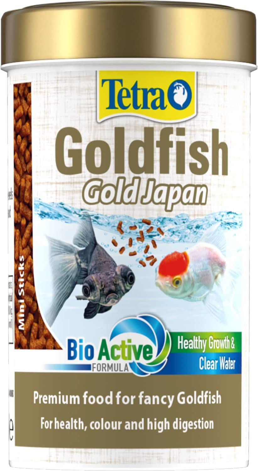 japan goldfish fish food, mini sticks premium food for fancy goldfish, 100 ml