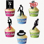 michael jackson party mix edible cupcake toppers/cake decorations (pack of 12)