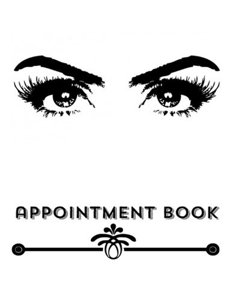 appointment book: pretty eyes design | 3 column daily appointment book for salons, spas, cosmetologists , barbers and other business | including space ... 10” paperback: volume 12 (appointment books)