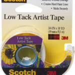 scotch low tack artist tape .75 inch x 10yd, other, multicoloured