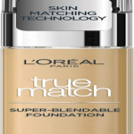 paris true match liquid foundation, skincare infused with hyaluronic acid, spf 17, available in 40 shades, 3w, 30 m