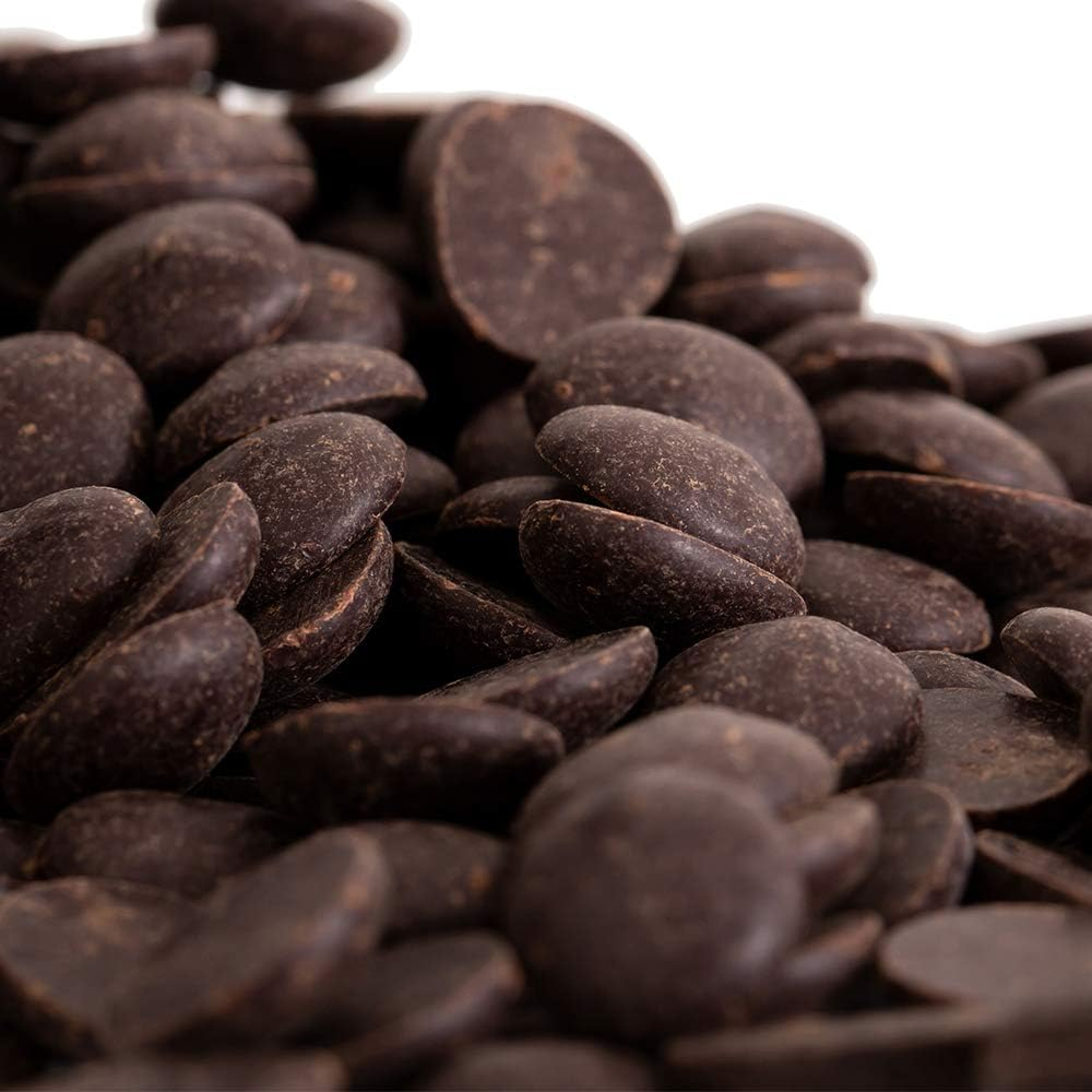 montezuma's absolute black, 100% cocoa, dark chocolate buttons, gluten free & naturally vegan, 180g bag